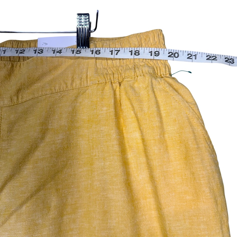 Linen Wide Leg Cropped Pants "Mango Mojito" Plus Sz18 Quiet Luxury Cottagecore - Picture 4 of 10